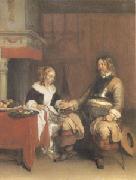 Gerard Ter Borch The Military Admirer (mk05) USA oil painting artist
